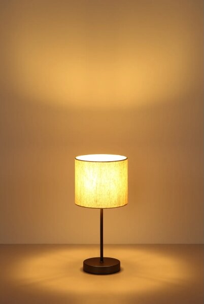 Globo 51540108 - Stolná lampa THEA 1xE27/25W/230V čierna/béžová
