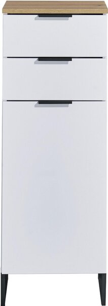 STREDNE VYSOKÁ SKRINKA, biela, farba duba, 38/106/32 cm home24 - Kúpeľňové skrinky, Online Only