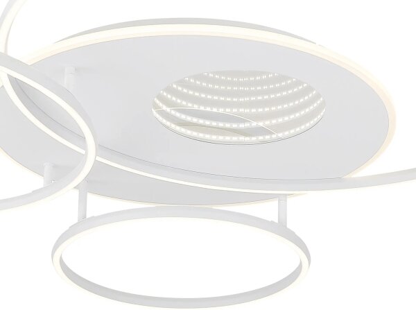 Globo 48466-70W-LED Stmievateľné stropné svietidlo INVERTINA 70W/230V 105x26,5 cm biela+DO