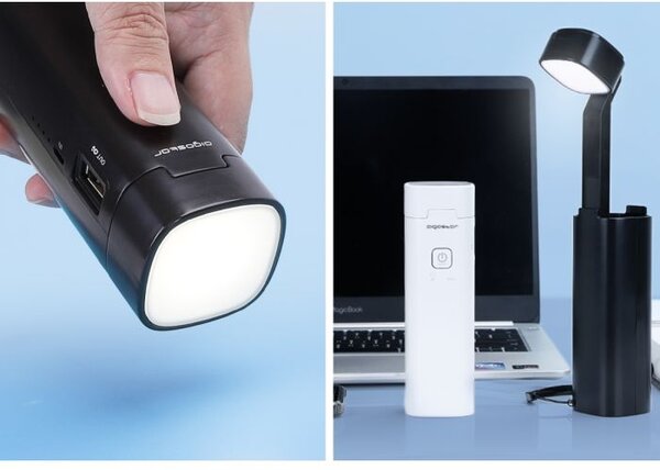 LED akumulátorová stolná lampa 4 v jednom (AS-196462)
