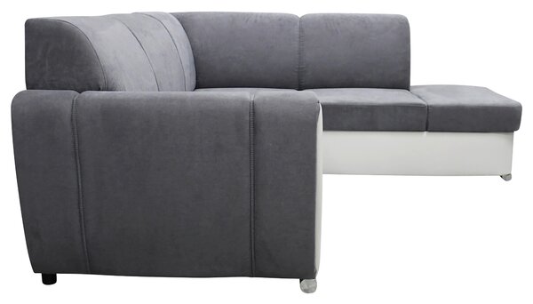 ROHOVÁ SEDAČKA, textil, sivá, biela MID.YOU - Sedačky, Online Only