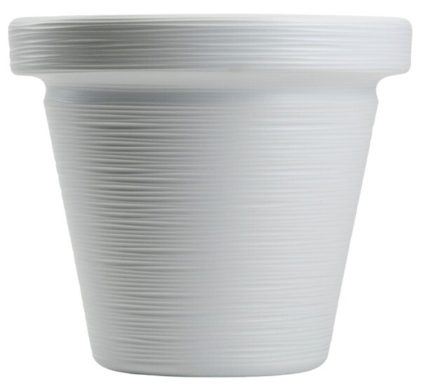 PLASTOVÝ KVETINÁČ SRTIA RIFLO 39X34 CM BIELA