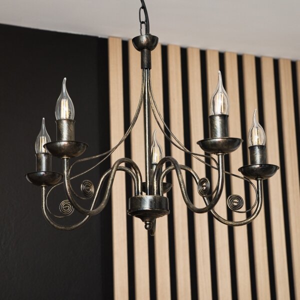 Luster na reťazi DONATO 5xE14/40W/230V