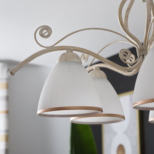 Brilagi - LED luster na reťazi ANTICO 5xE27/60W/230V 3000K biela patina