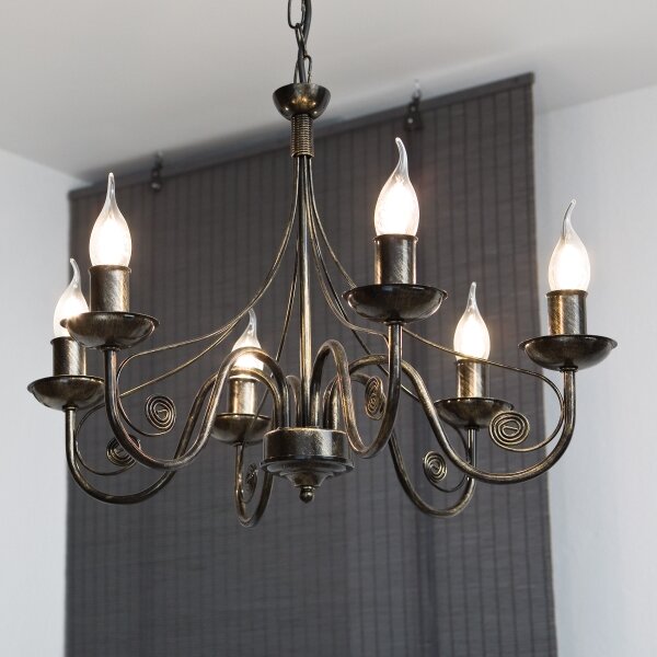 Luster na reťazi DONATO 6xE14/40W/230V