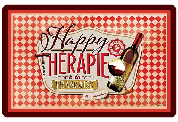 Prestieranie "Happy thérapie vin " 43.5x28.5 cm, pvc (NT0091)
