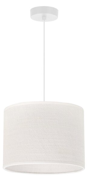 Závesné svietidlo Juta, 1x biele jutové tienidlo, (fi 20cm), w