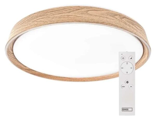 LED nástenné svietidlo ILVI, kruhové 30 W, stmievanie + CCT - Drevo (ZM5160)