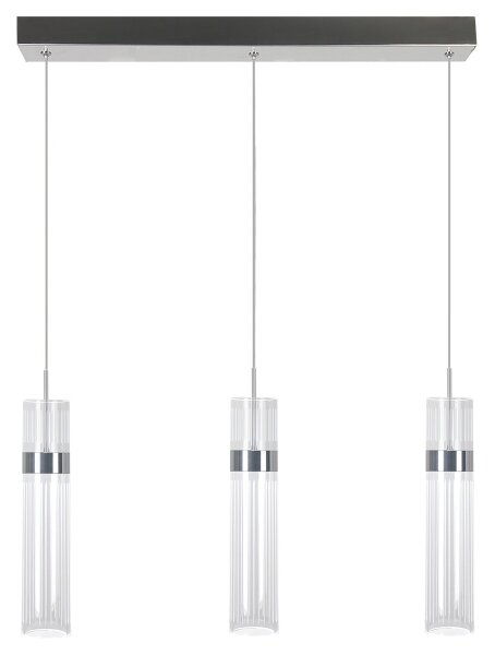 LED luster na lanku AMBIENTE 3xLED/6W/230V 3000/4000/6000K lesklý chróm