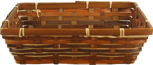 Košík bambusový hnedý, 28x20x8cm (P0339)