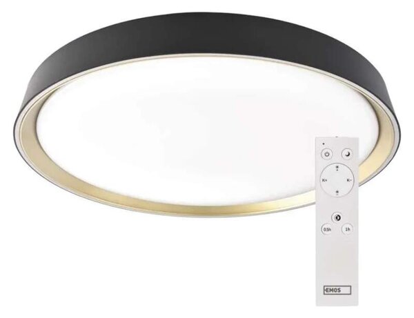 LED nástenné svietidlo ILVI, kruhové 30 W, stmievanie + CCT - Čierna + šampaň (ZM5118)