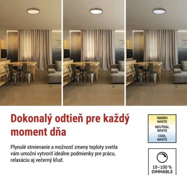 LED nástenné svietidlo ILVI, kruhové 30 W, stmievanie + CCT - Čierna + šampaň (ZM5118)