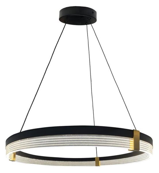 Závesný LED luster na lanku TRIANGLE LED/40W/230V 3000/4000/6000K pr. 60 cm čierna