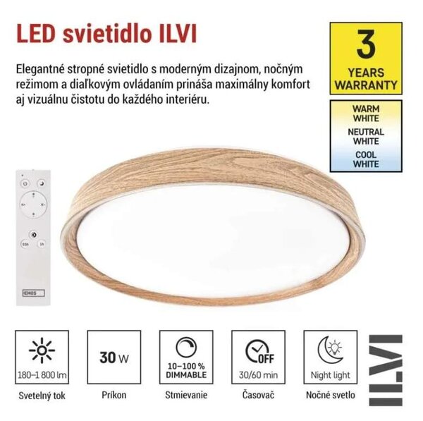 LED nástenné svietidlo ILVI, kruhové 30 W, stmievanie + CCT - Čierna + šampaň (ZM5118)