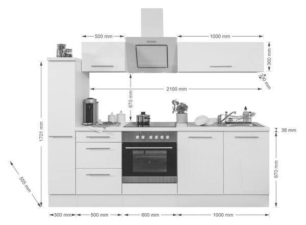 KUCHYNSKÝ BLOK 240 cm Respekta - Online Only kuchyne, Online Only