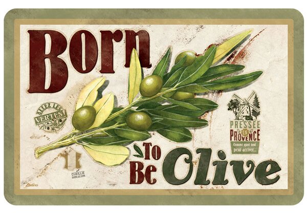 Prestieranie "Born to be olive" 43.5x28.5 cm, pvc