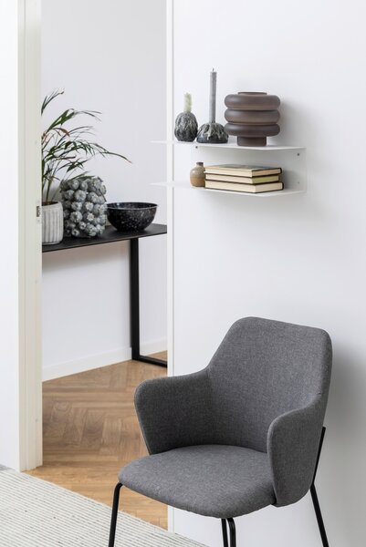 SADA KONFERENČNÝCH STOLÍKOV, čierna, biela, kov, sklo, 115/55/45 cm MID.YOU - Stolíky do obývačky, Online Only