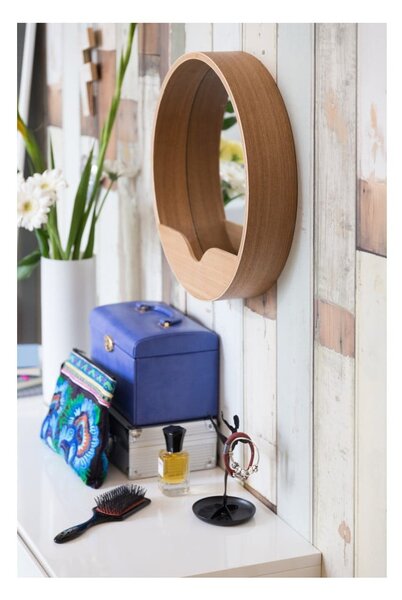 Nástenné zrkadlo s odkladacím priestorom Zuiver Round Wall, ⌀ 40 cm