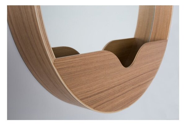 Nástenné zrkadlo s odkladacím priestorom Zuiver Round Wall, ⌀ 40 cm