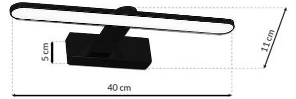 Nástenné LED svietidlo Splash, 1x LED 8w, 4000k, (40 cm), b