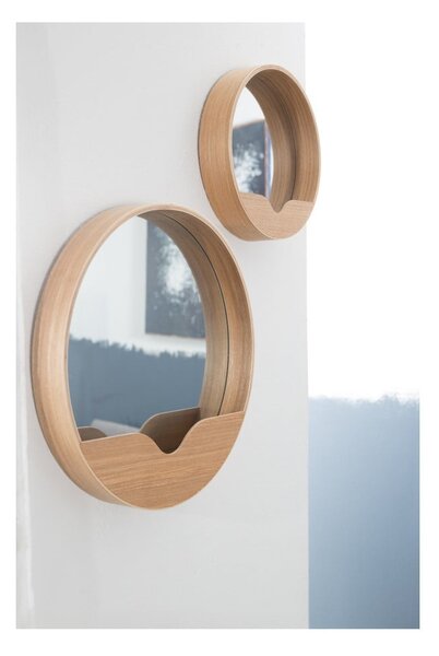 Nástenné zrkadlo s odkladacím priestorom Zuiver Round Wall, ⌀ 40 cm