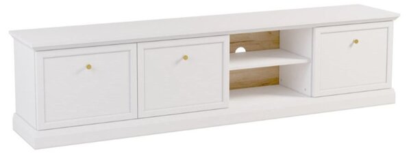 Televízny stolík LUCCA RTV3D Biela - dub craft
