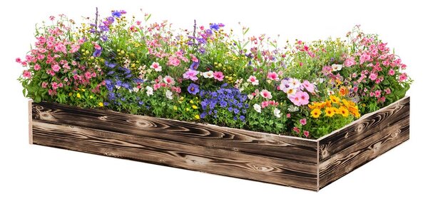 ATMOWOOD Drevený vyvýšený záhon 140 x 80 x 20 cm - opálený