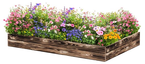 ATMOWOOD Drevený vyvýšený záhon 160 x 100 x 20 cm - opálený