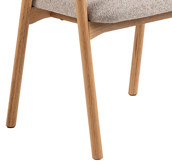 STOLIČKA S PODRÚČKAMI, buklé, sivobéžová MID.YOU - Stoličky, Online Only