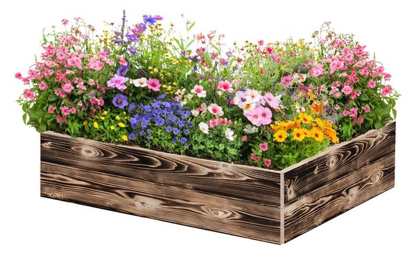 ATMOWOOD Drevený vyvýšený záhon 80 x 60 x 20 cm - opálený