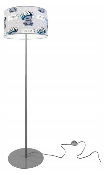 Detská stojacia lampa Cone, 1x textilné tienidlo so vzorom, (výber z 2 farieb konštrukcie), o