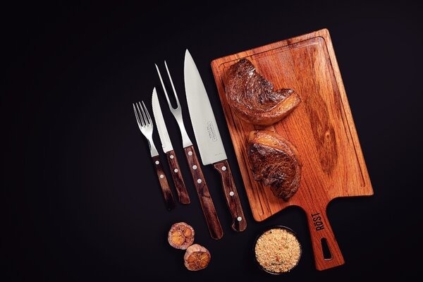 Set príborov Tramontina Polywood BBQ 14 ks - hnedý