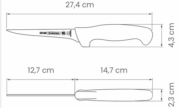 Vykosťovací nôž úzky Tramontina Professional - 12,5cm