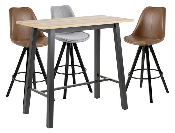 BAROVÝ STÔL, divoký dub, divoký dub, 117/58/105 cm P & B - Online Only jedálne, Online Only