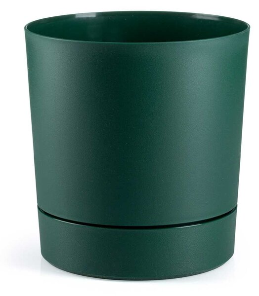 PLASTOVÝ KVETINÁČ AZALEA SADA 2KS 22,5X23,5 CM+17,5X18,5 CM TMAVOZELENÁ