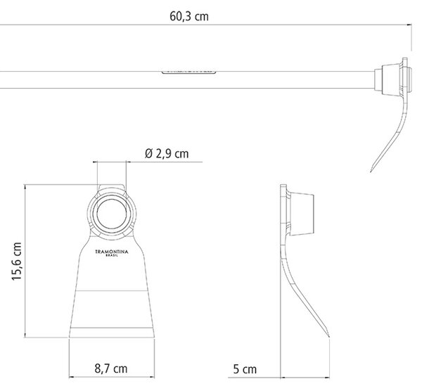 Záhradná motyka kalená, krátka 60cm Tramontina Garden
