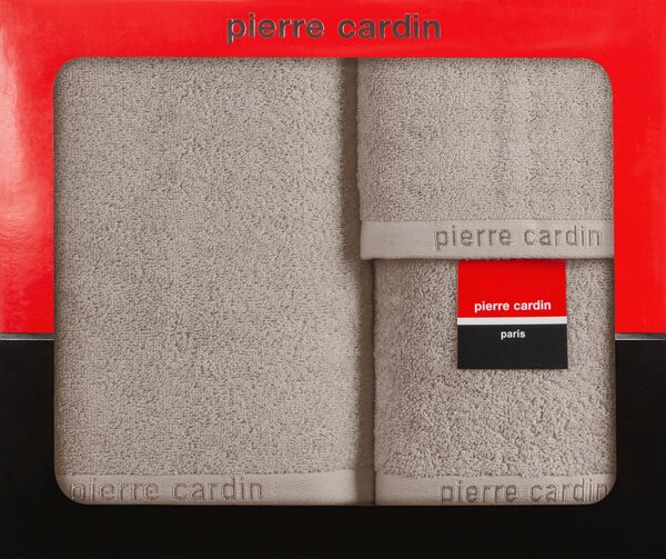 FROTÉ UTERÁK PIERRE CARDIN EVI SADA 30X50 CM, 50X90 CM, 70X140 CM TMAVOBÉŽOVÁ