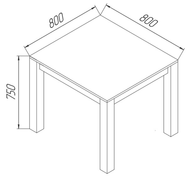 JEDÁLENSKÝ STÔL, jadrový buk, jadrový buk, 80/80/75 cm P & B - Stoly, Online Only