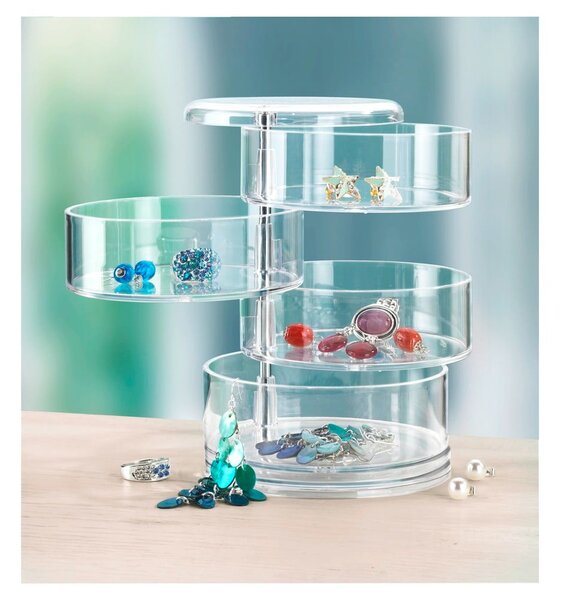 Kozmetický organizér so 4 priehradkami Wenko Transparent