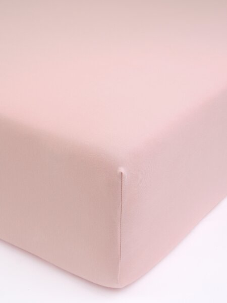 Jersey plachta do postieľky s elastanom Deluxe 60 × 120 cm – staroružová