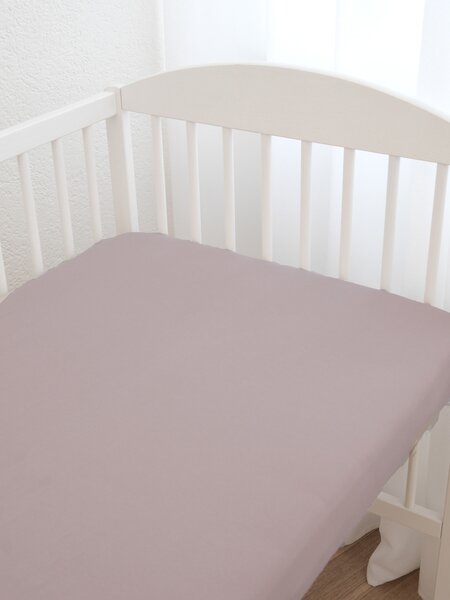 Jersey plachta do postieľky s elastanom Deluxe 60 × 120 cm – cappuccino