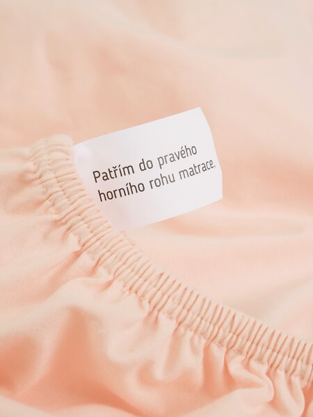 Jersey plachta s elastanom Deluxe 90 × 200 cm – lososová