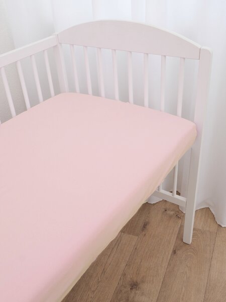 Jersey plachta do postieľky s elastanom Deluxe 60 × 120 cm – staroružová
