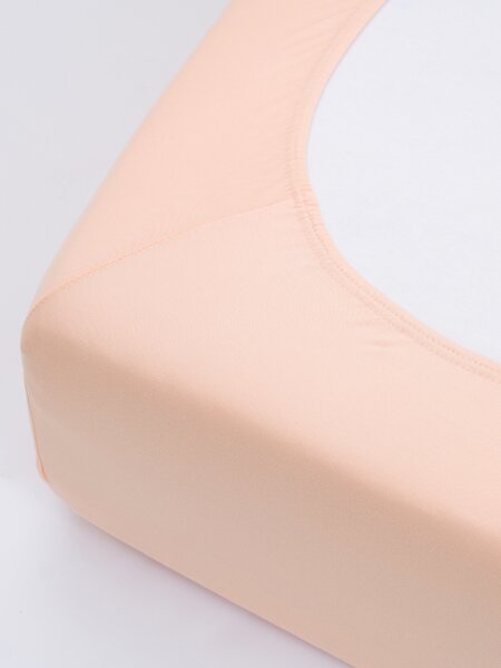 Jersey plachta s elastanom Deluxe 90 × 200 cm – lososová