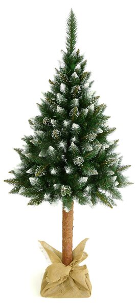 Vianočný stromček na pni Christee 5 220 cm - zelená / biela