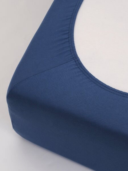Jersey plachta s elastanom Deluxe 90 × 200 cm – tmavomodrá