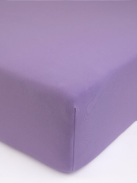 Jersey plachta s elastanom Deluxe 90 × 200 cm – levanduľová
