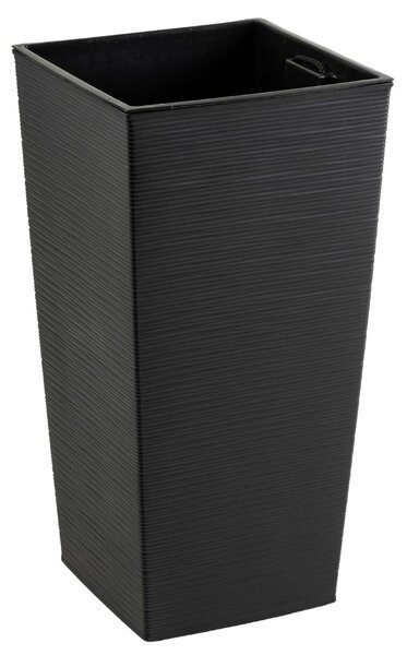 PLASTOVÝ KVETINÁČ PORTO RIFLO 57X29,5X29,5 CM ČIERNA