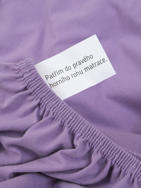 Jersey plachta s elastanom Deluxe 90 × 200 cm – levanduľová