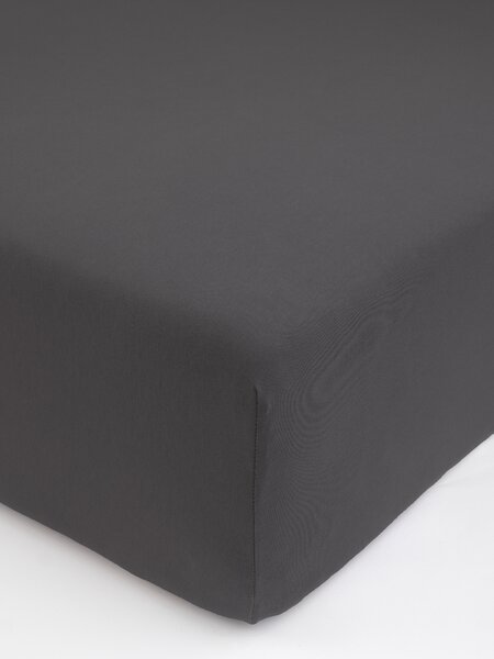 Jersey plachta s elastanom Deluxe 90 × 200 cm – tmavosivá
